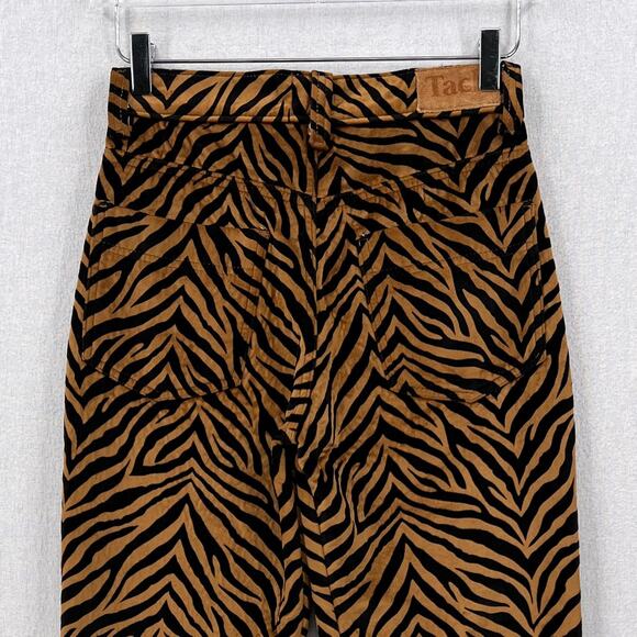 TACH CLOTHING Rumba Velvet Pants Womens Small Tiger Print High Rise Tapered Leg - Picture 7 of 16